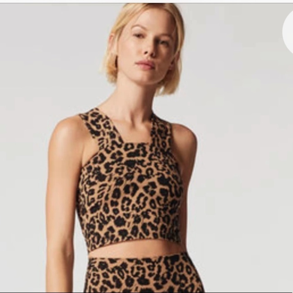 LNA Valley Leopard Crop Top